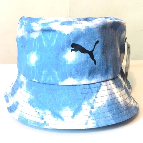 PUMA BLUE WHITE TIE DYED BUCKET HAT SIZE OS NWT - Picture 1 of 7